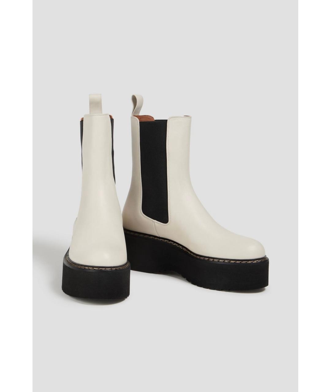 PARIS TEXAS Белые кожаные ботинки, фото 2