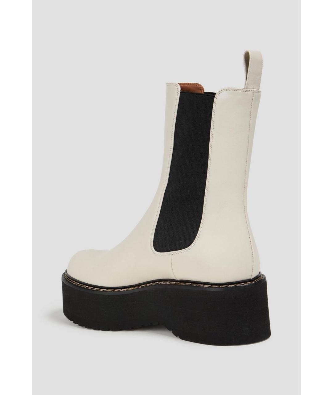 PARIS TEXAS Белые кожаные ботинки, фото 3