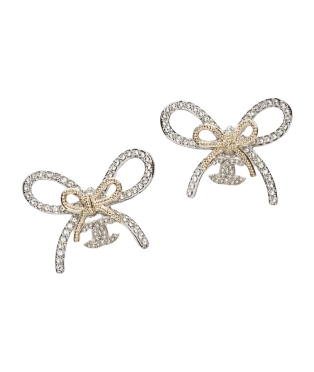 CHANEL Серебряные металлические серьги, фото 1