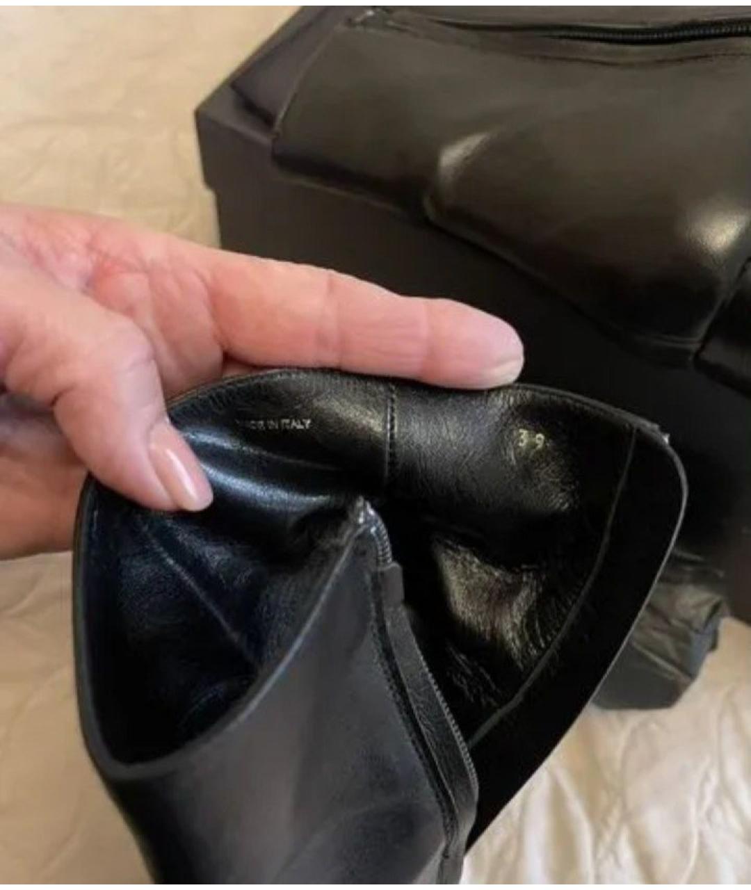 PRADA Черные кожаные ботильоны, фото 5