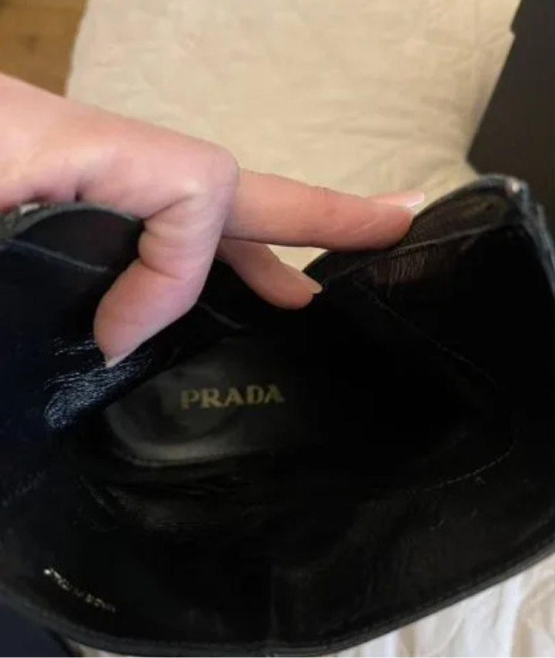 PRADA Черные кожаные ботильоны, фото 6