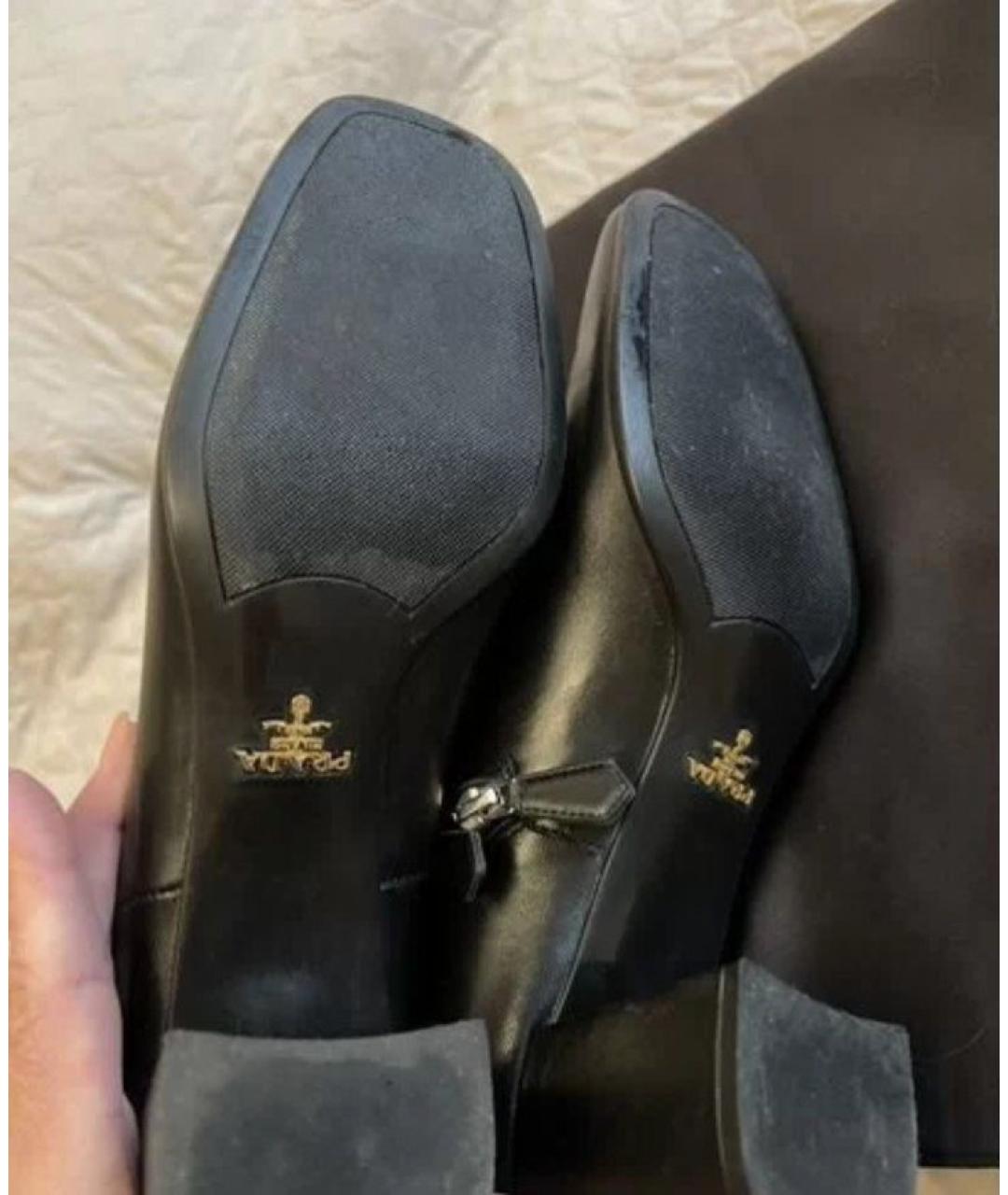 PRADA Черные кожаные ботильоны, фото 7