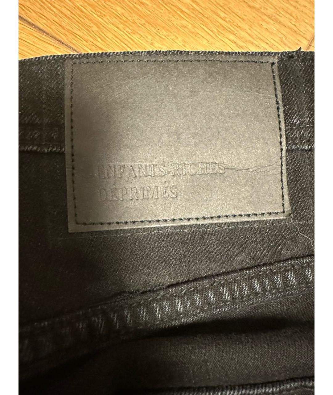 Enfants Riches Déprimés Черные хлопко-эластановые прямые джинсы, фото 6