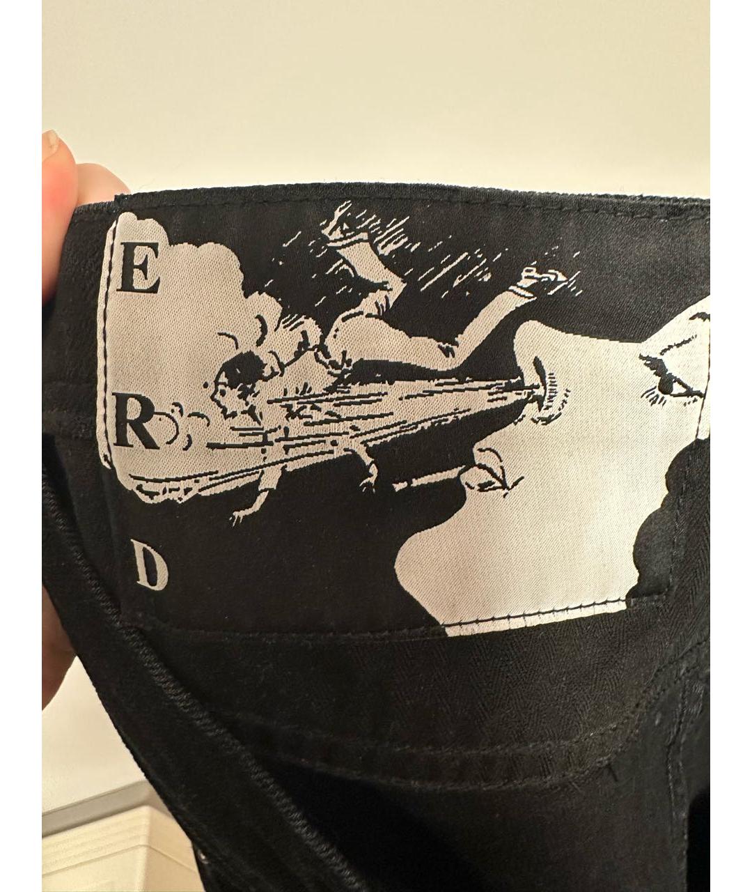 Enfants Riches Déprimés Черные хлопко-эластановые прямые джинсы, фото 7