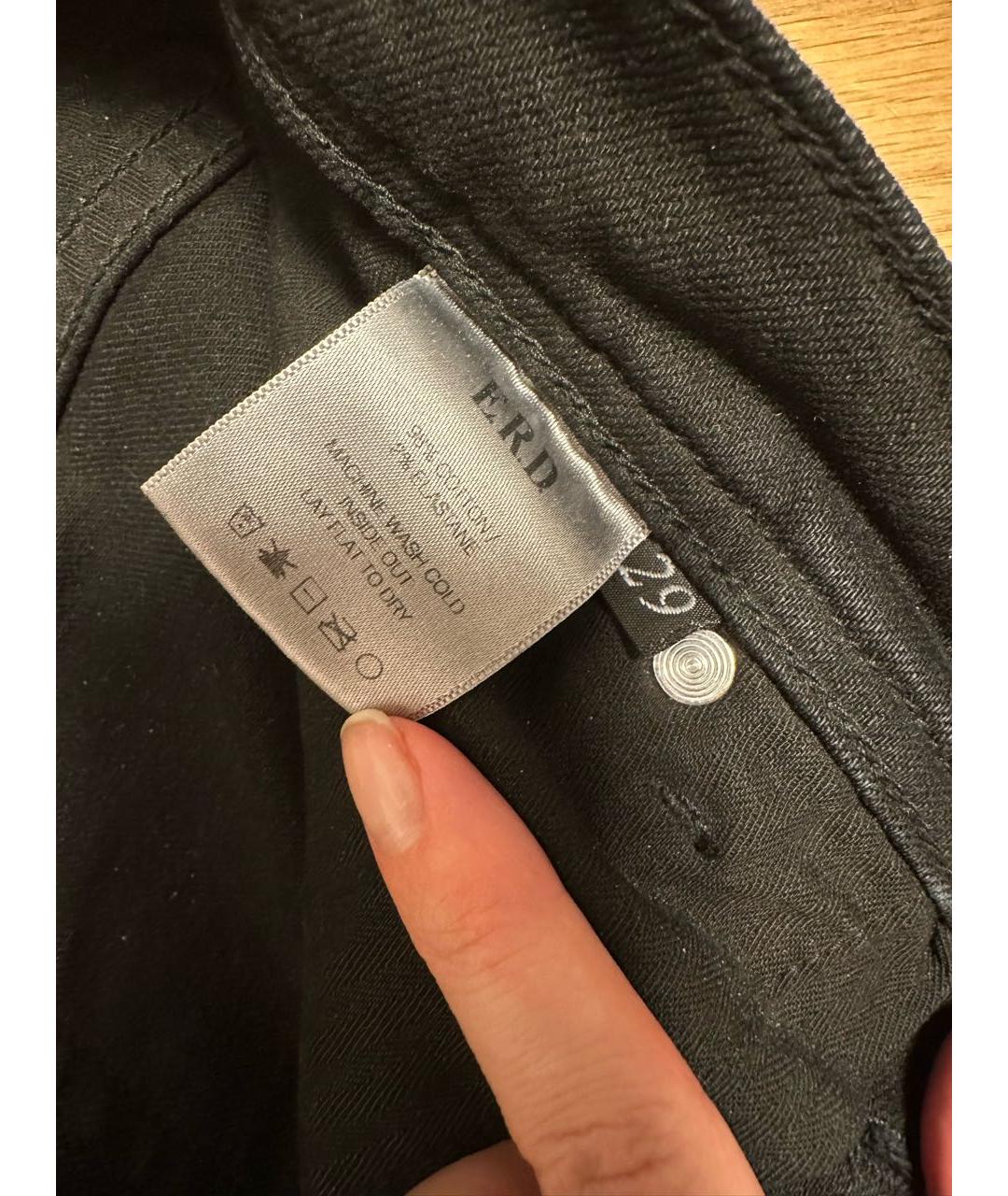 Enfants Riches Déprimés Черные хлопко-эластановые прямые джинсы, фото 4