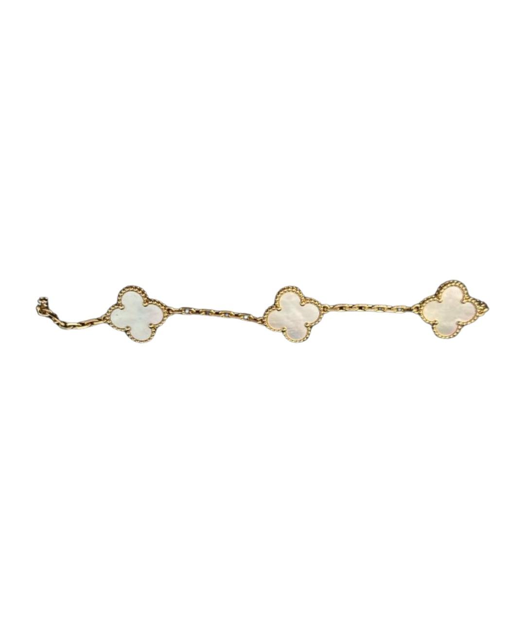 VAN CLEEF & ARPELS Белый браслет из желтого золота, фото 1