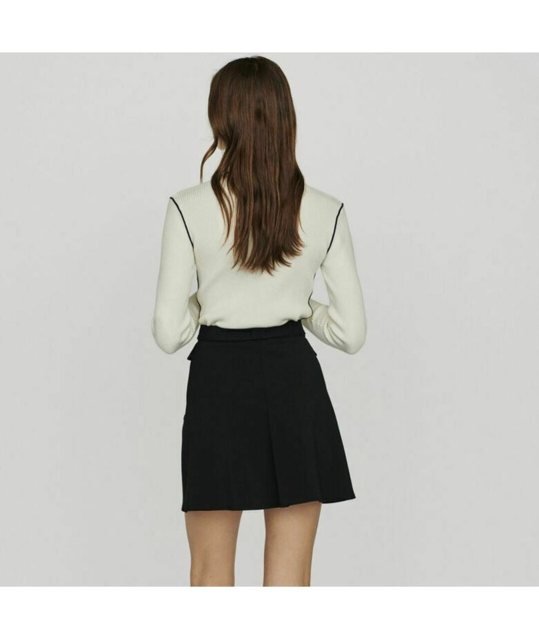MAJE Черная вискозная юбка мини, фото 5