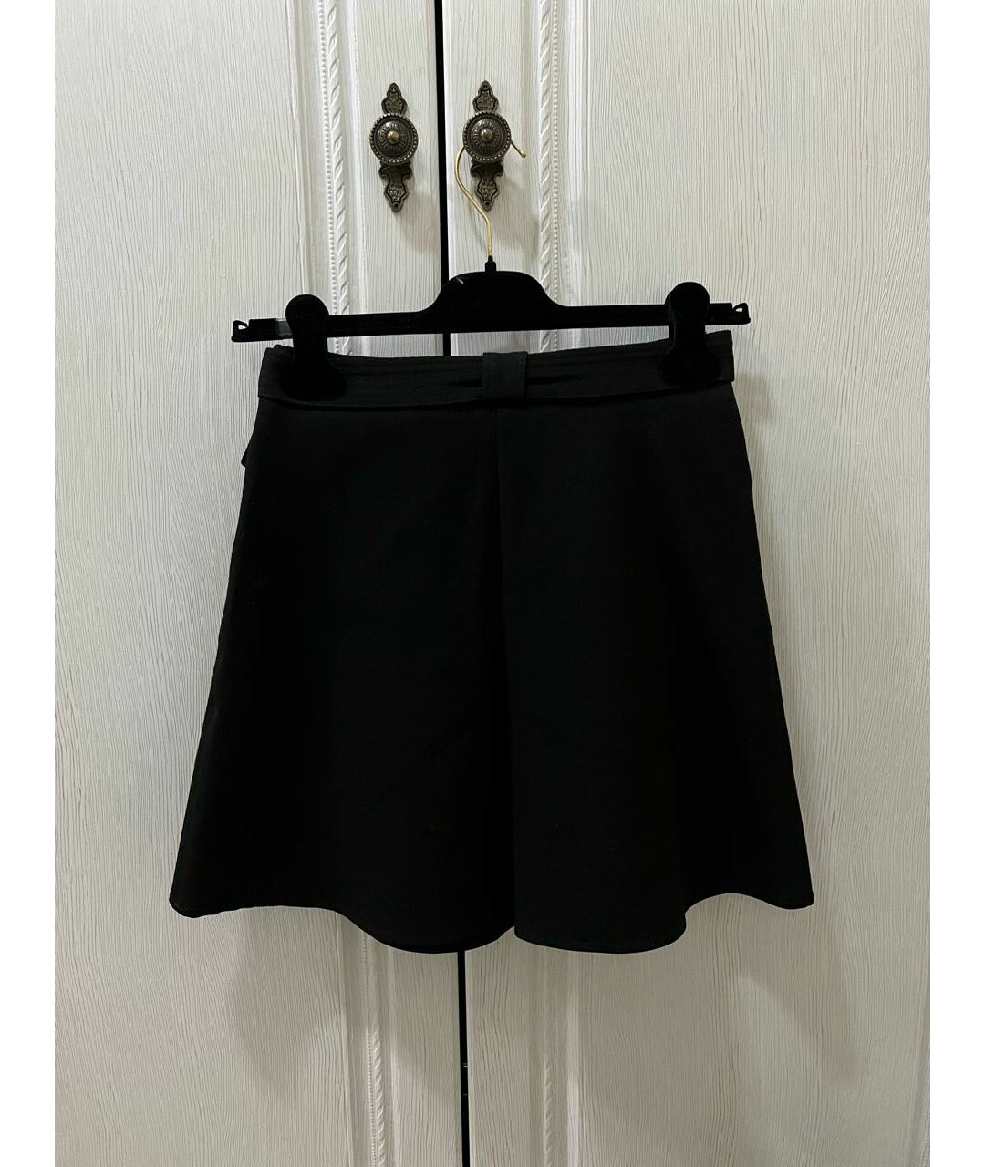 MAJE Черная вискозная юбка мини, фото 7
