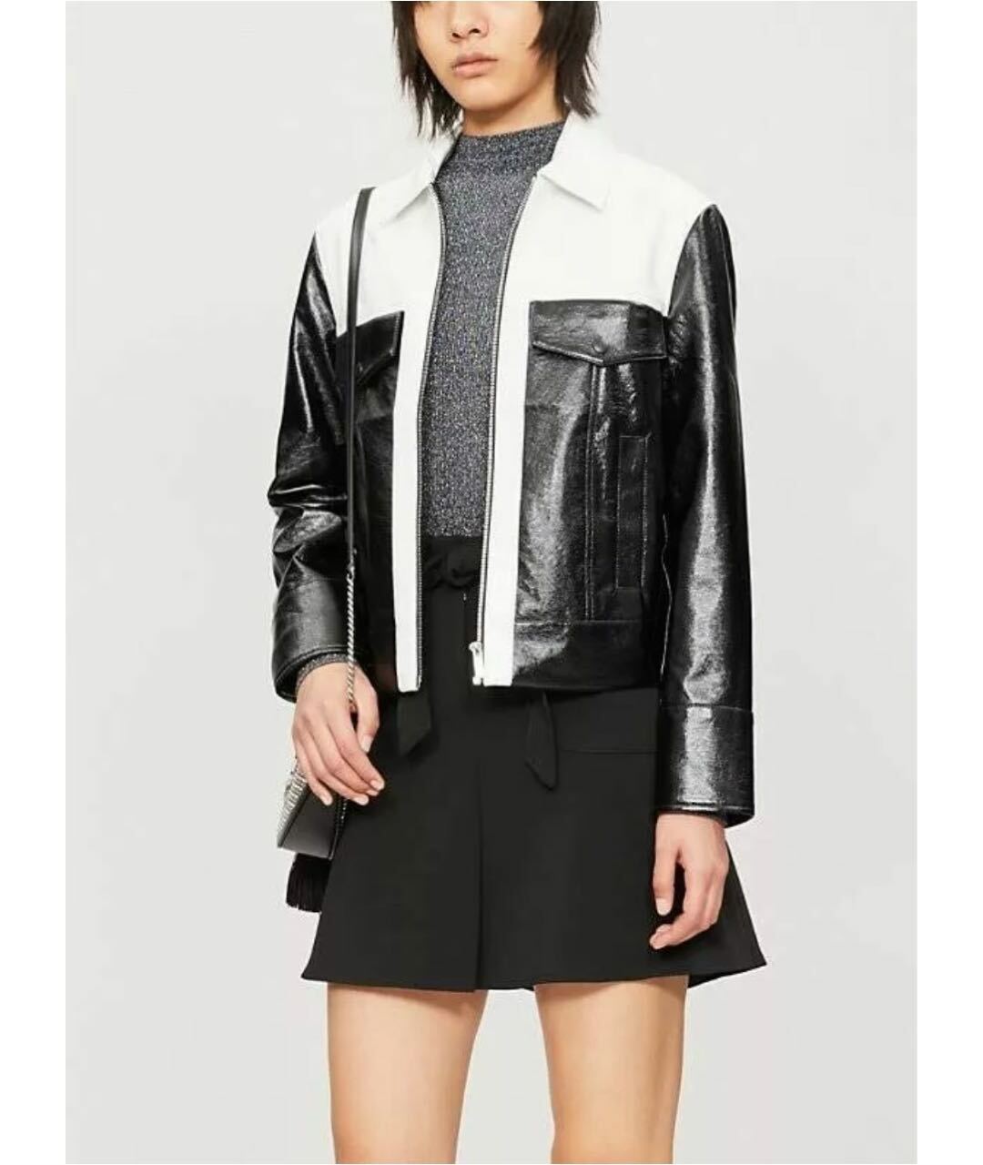 MAJE Черная вискозная юбка мини, фото 3