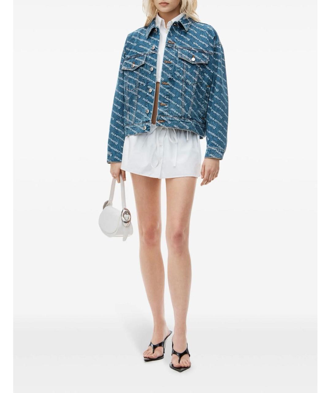 ALEXANDER WANG Синий деним жакет/пиджак, фото 4