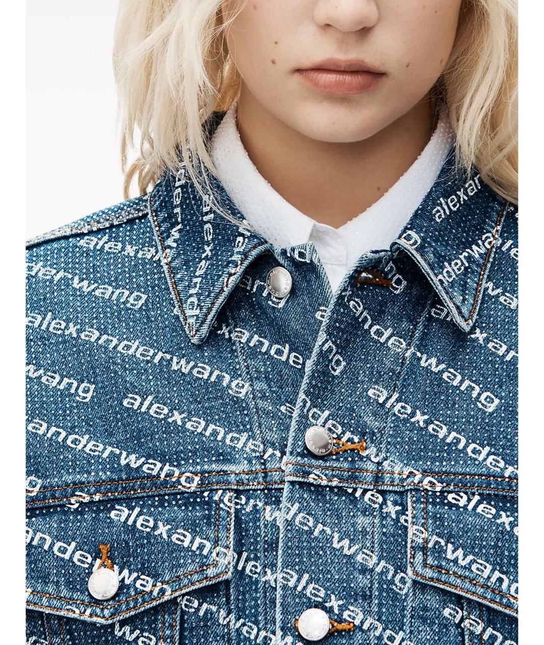 ALEXANDER WANG Синий деним жакет/пиджак, фото 5