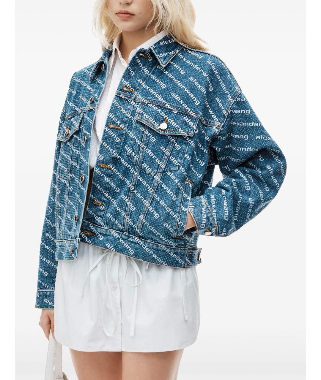 ALEXANDER WANG Синий деним жакет/пиджак, фото 3
