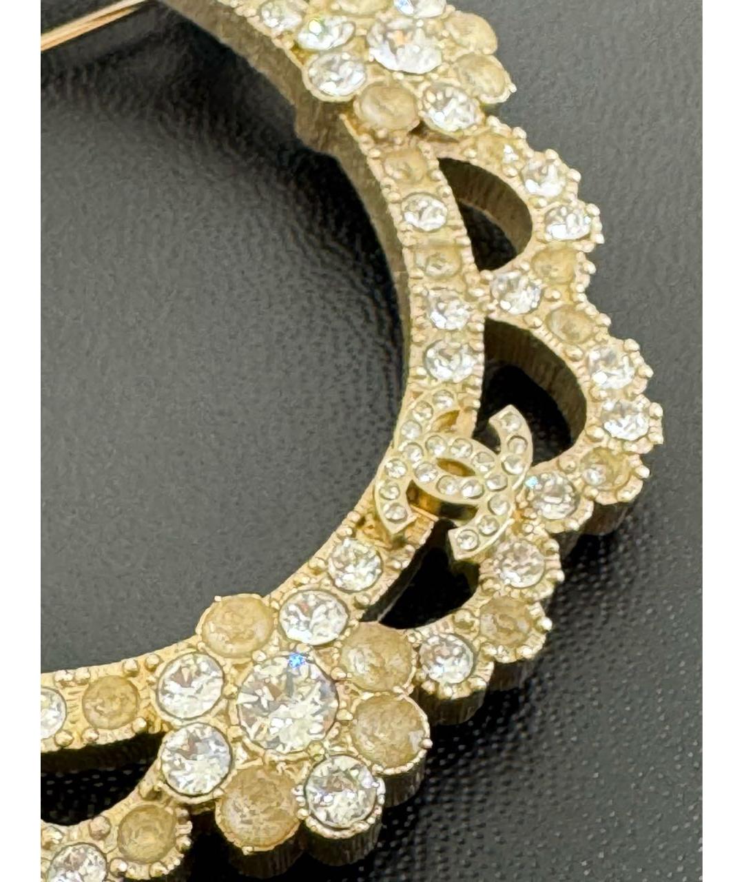 CHANEL Золотая металлическая булавка / брошь, фото 4