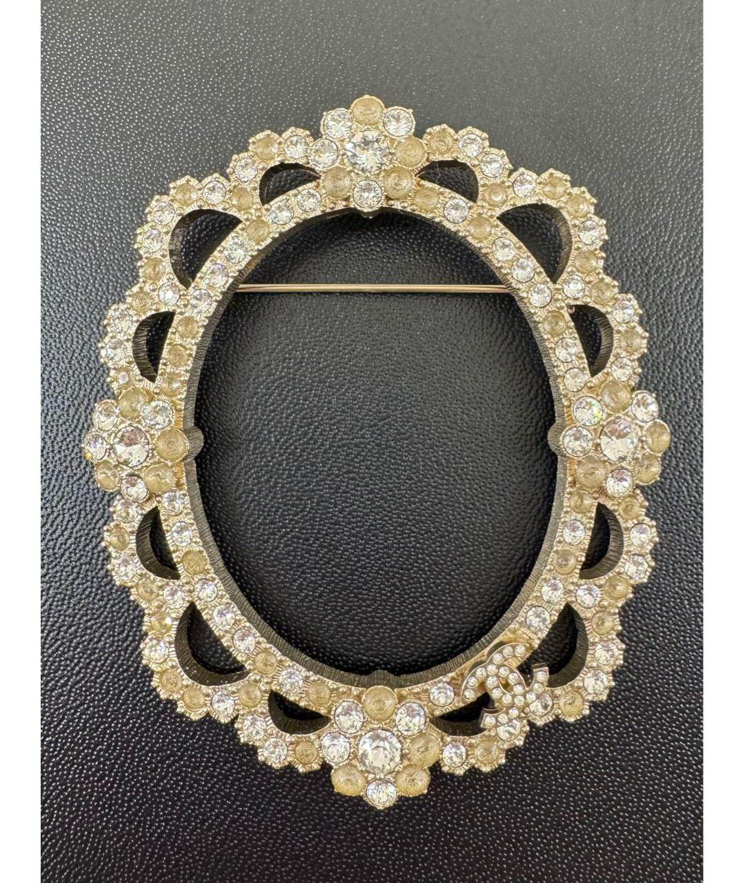 CHANEL Золотая металлическая булавка / брошь, фото 2