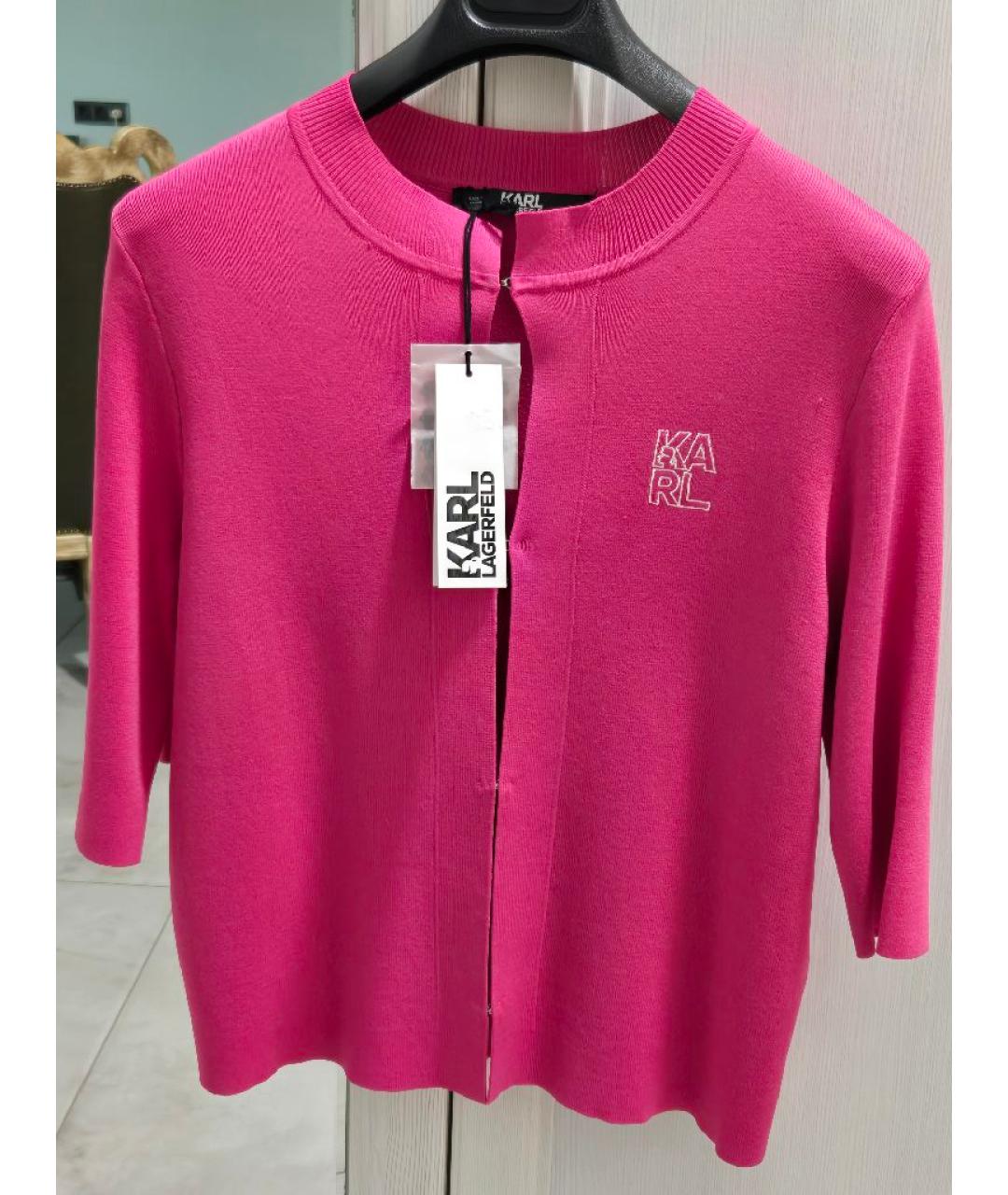 KARL LAGERFELD Фуксия вискозный костюм с брюками, фото 2