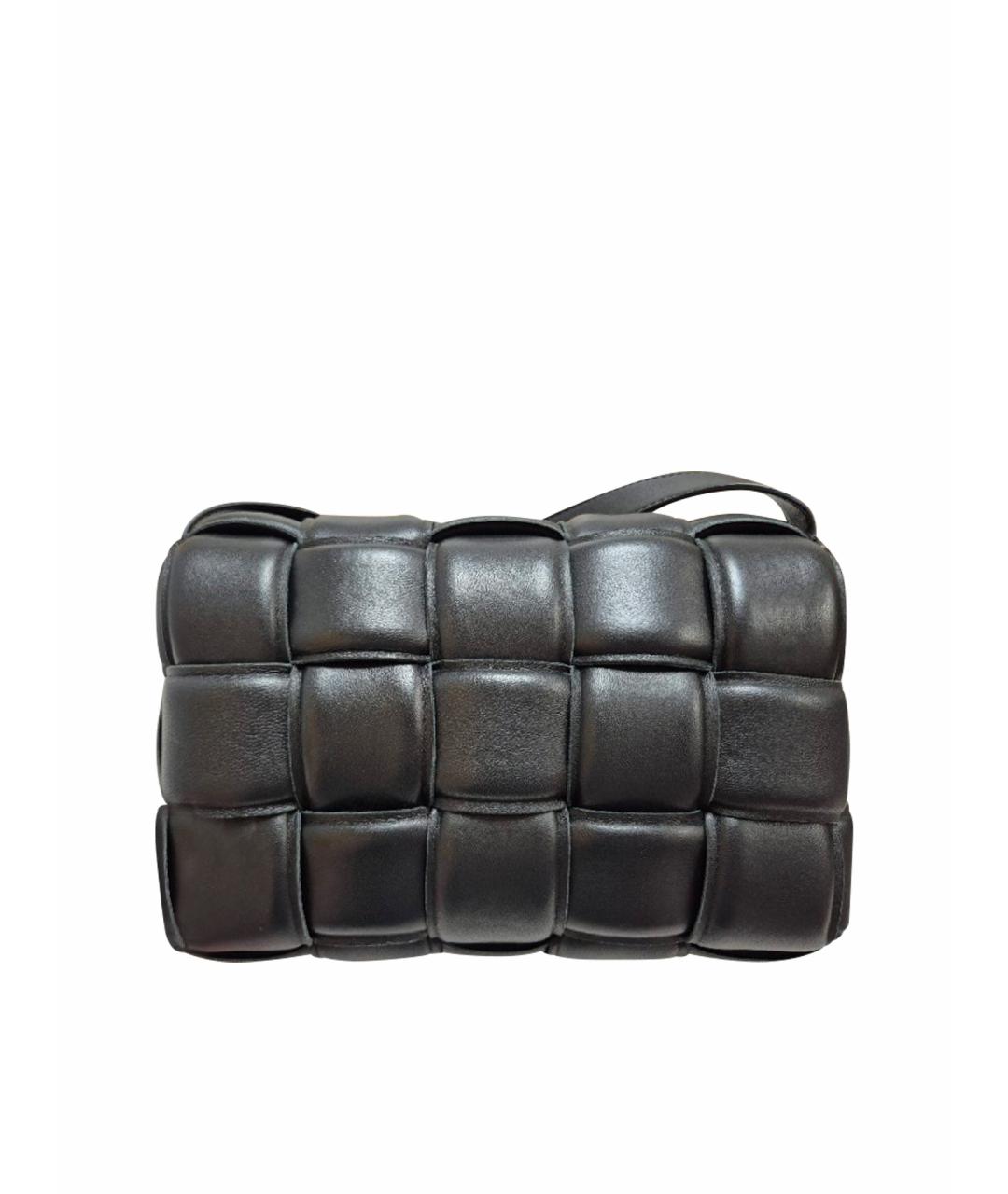 BOTTEGA VENETA Черная кожаная сумка через плечо, фото 1