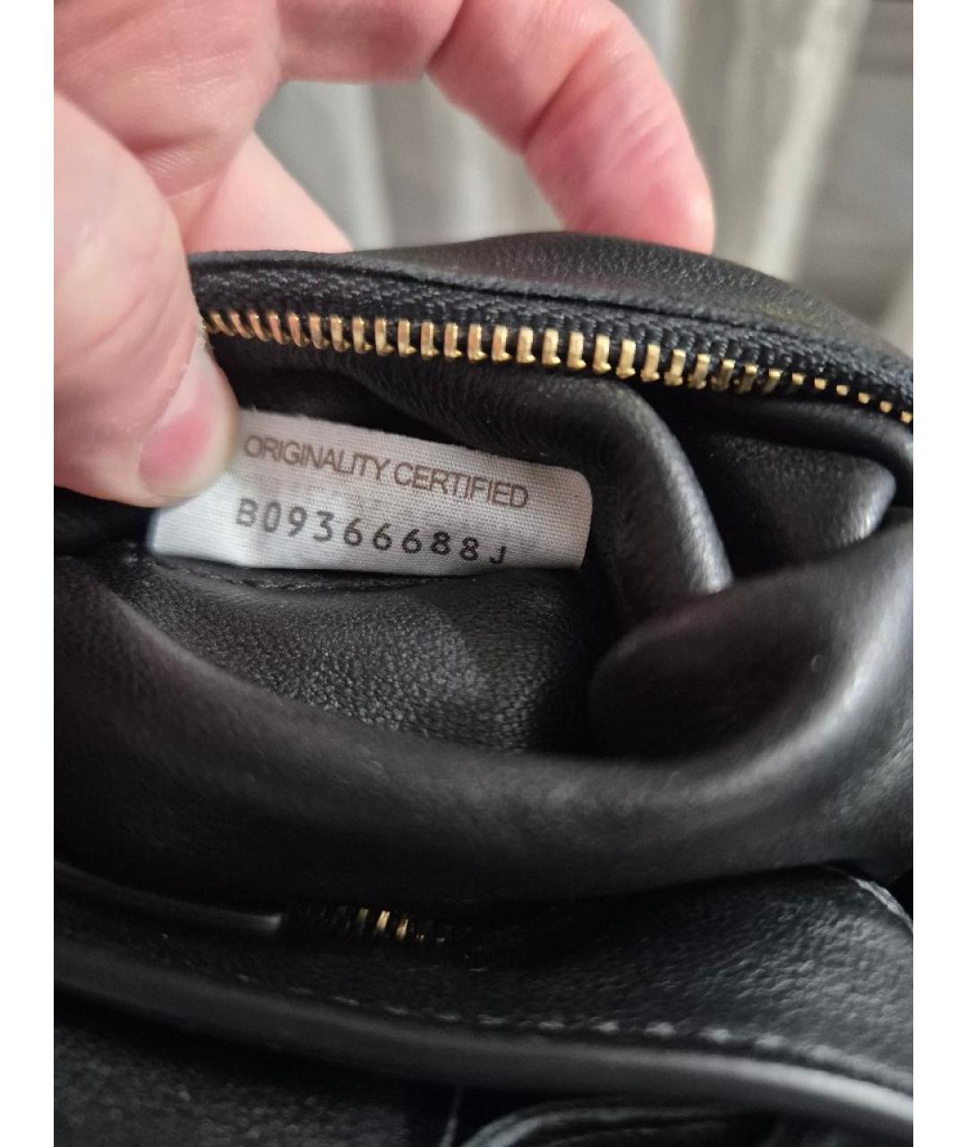 BOTTEGA VENETA Черная кожаная сумка через плечо, фото 2