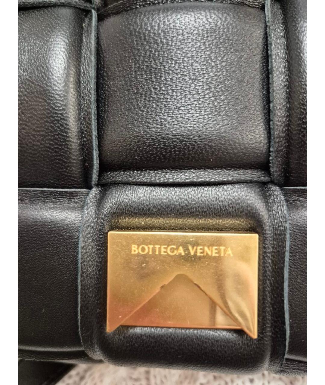 BOTTEGA VENETA Черная кожаная сумка через плечо, фото 6