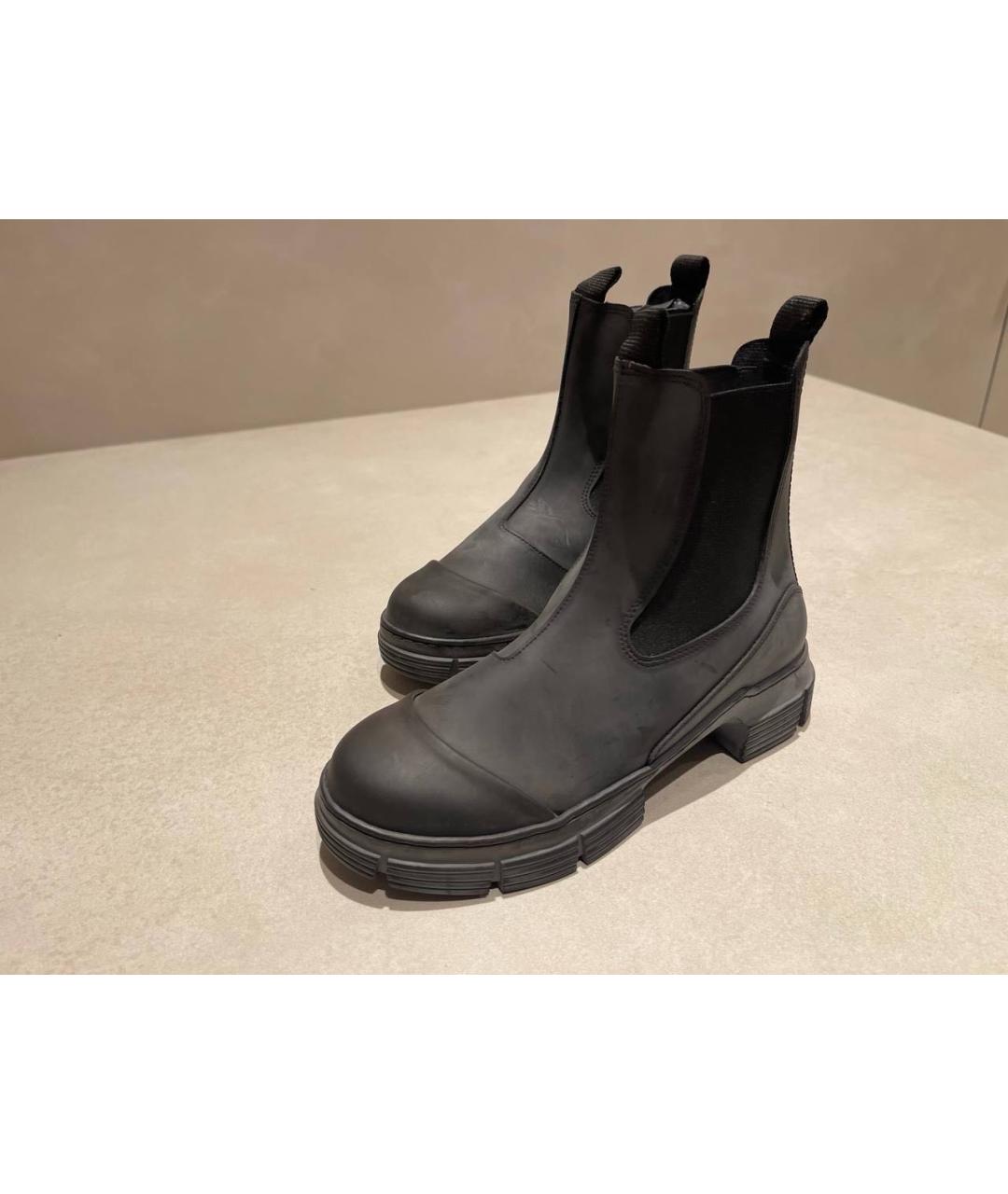 GANNI Антрацитовые ботинки, фото 8