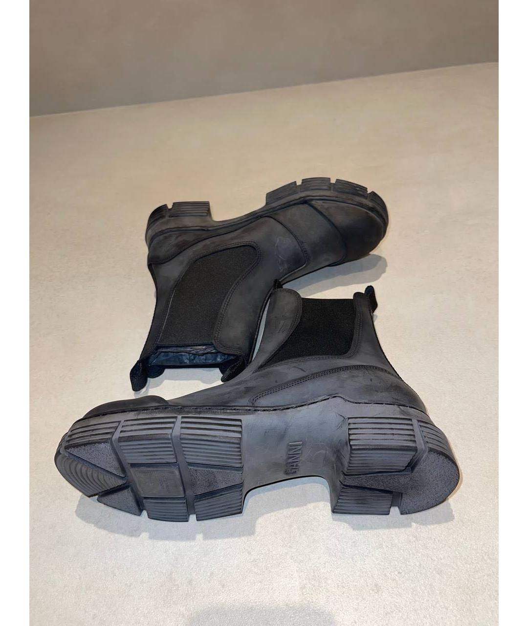 GANNI Антрацитовые ботинки, фото 5