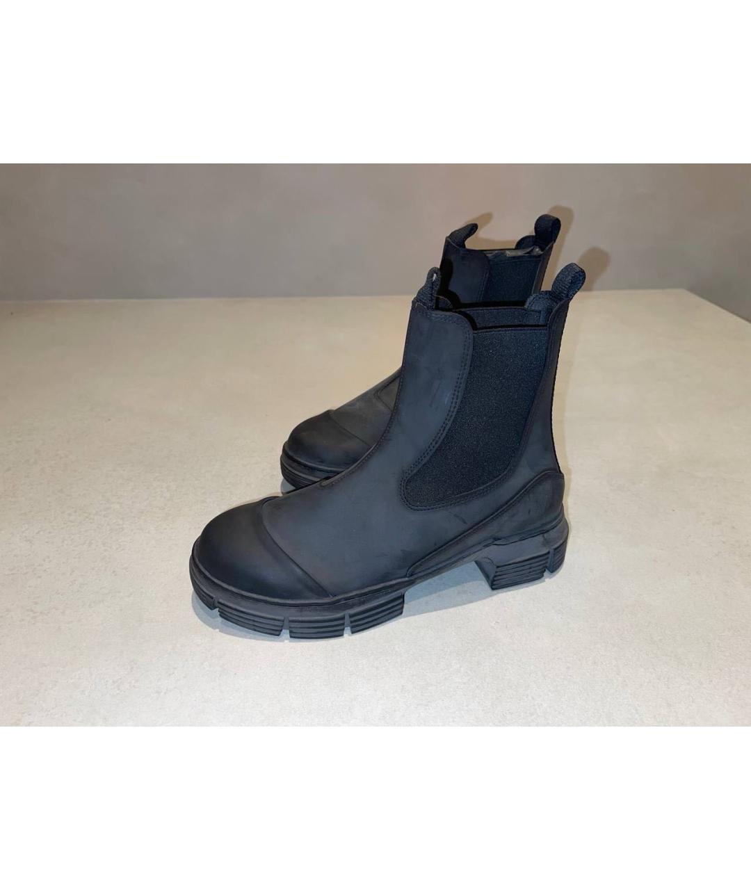 GANNI Антрацитовые ботинки, фото 4