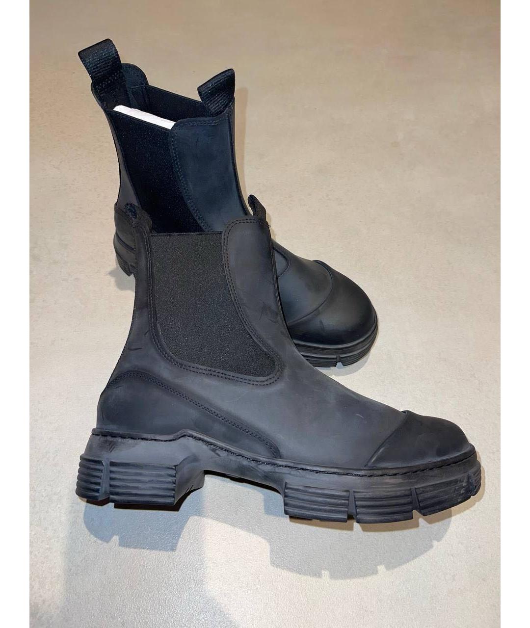 GANNI Антрацитовые ботинки, фото 2