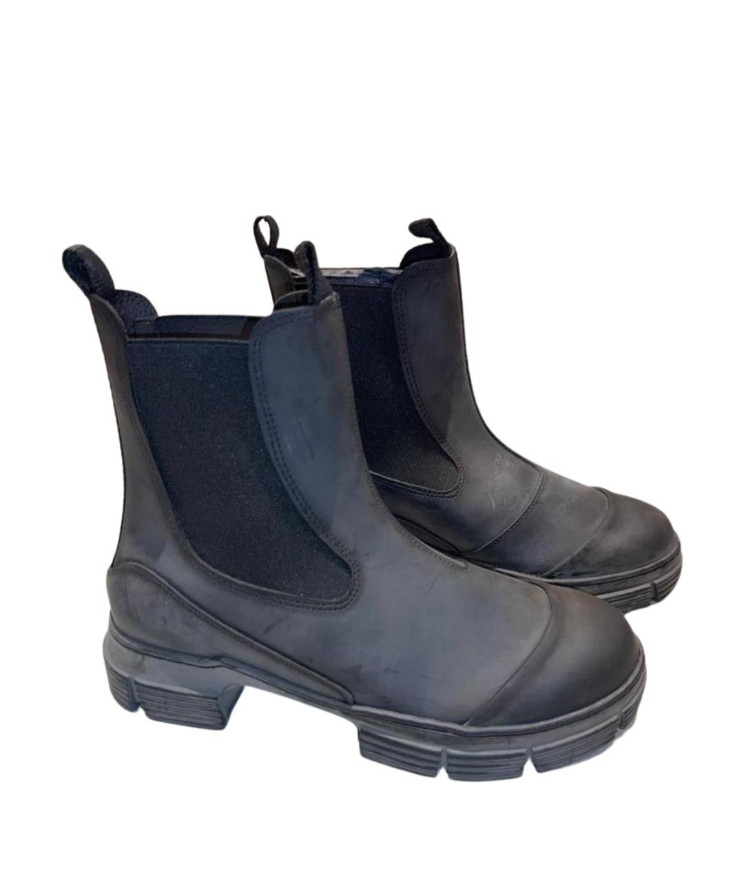 GANNI Антрацитовые ботинки, фото 1