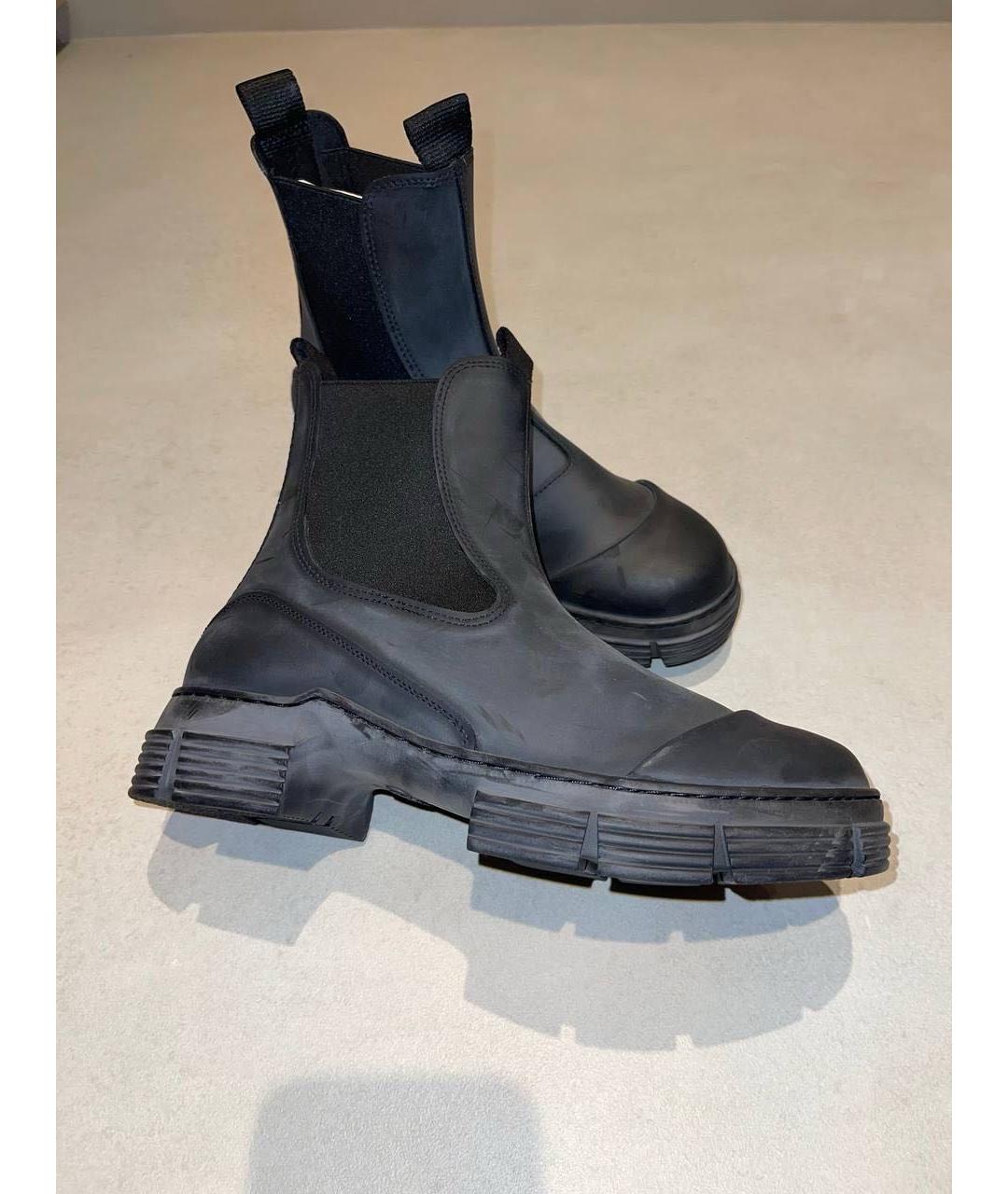 GANNI Антрацитовые ботинки, фото 7