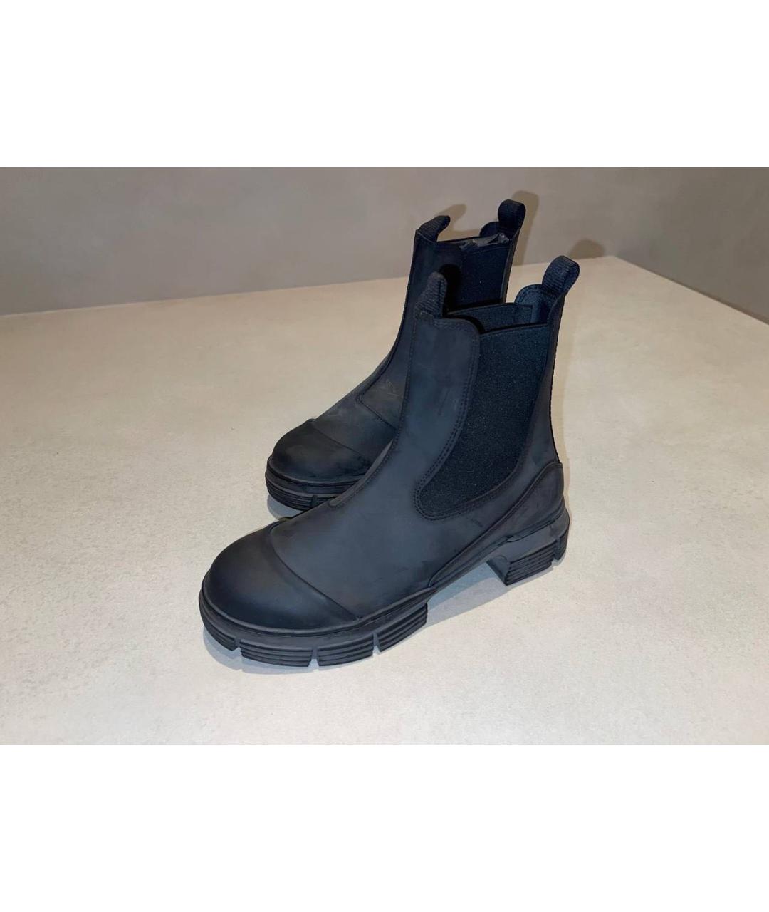 GANNI Антрацитовые ботинки, фото 3