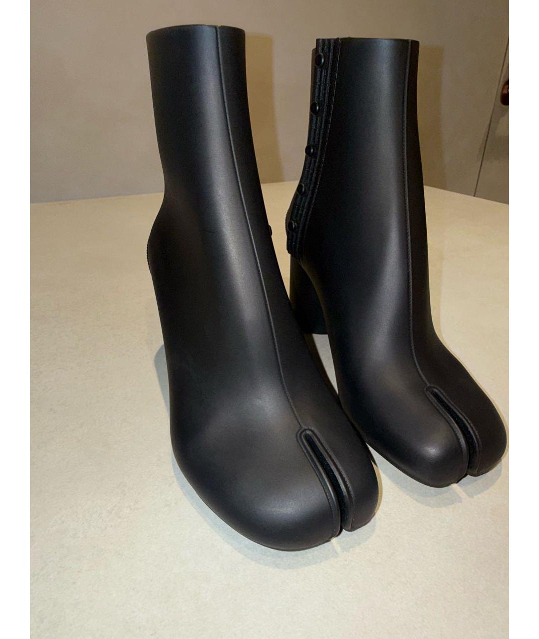 MAISON MARGIELA Черные кожаные ботильоны, фото 6