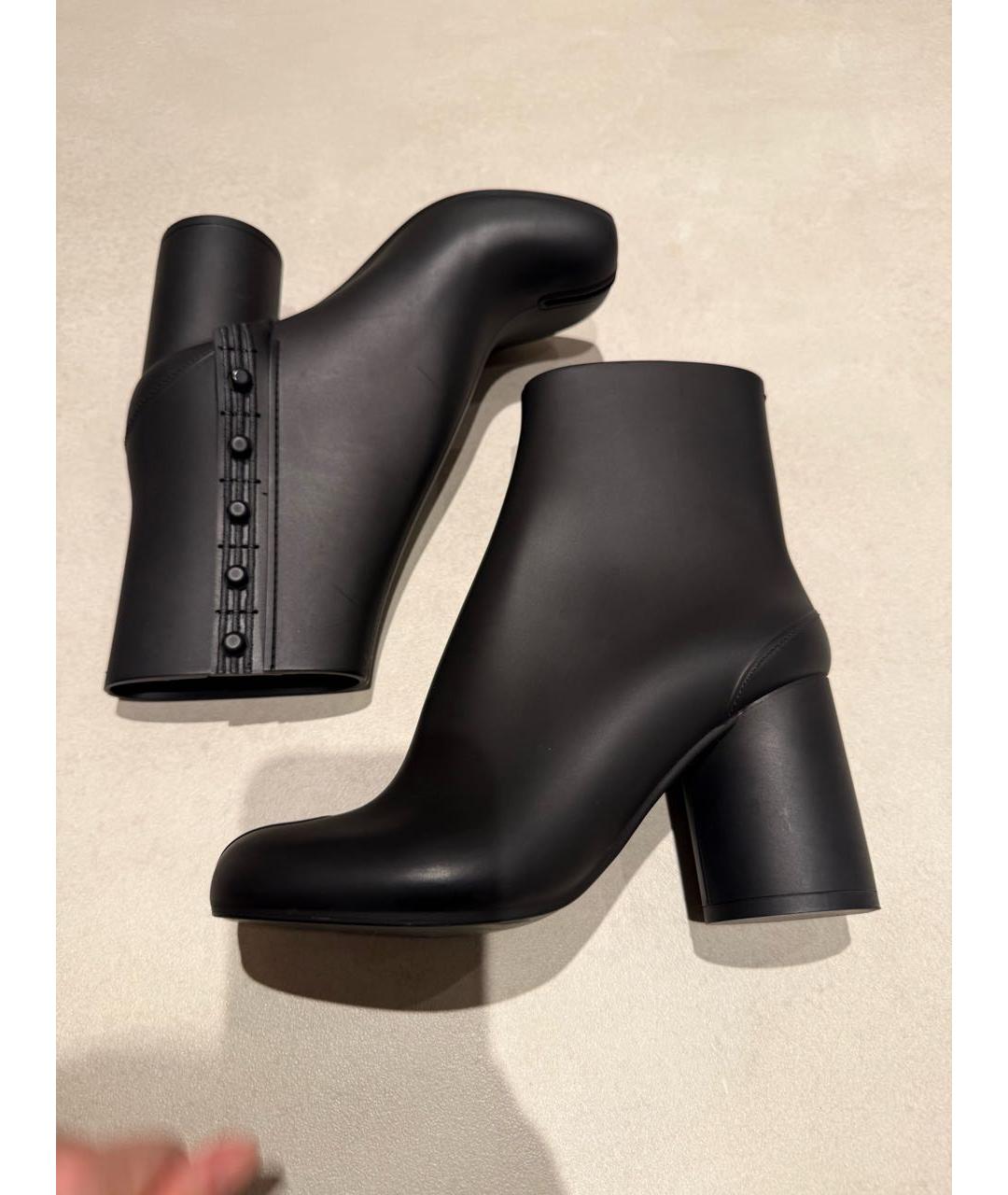 MAISON MARGIELA Черные кожаные ботильоны, фото 4