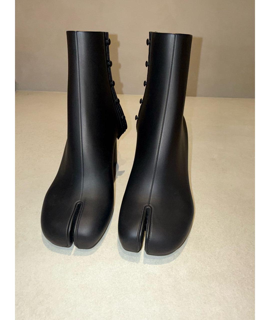 MAISON MARGIELA Черные кожаные ботильоны, фото 8