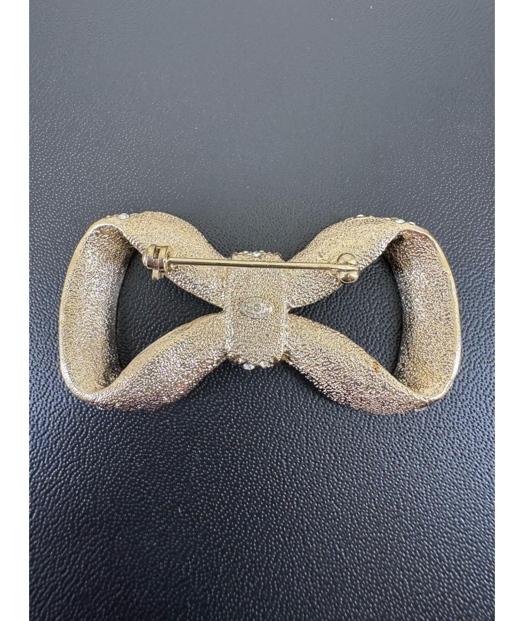 CHANEL Золотая металлическая булавка / брошь, фото 5