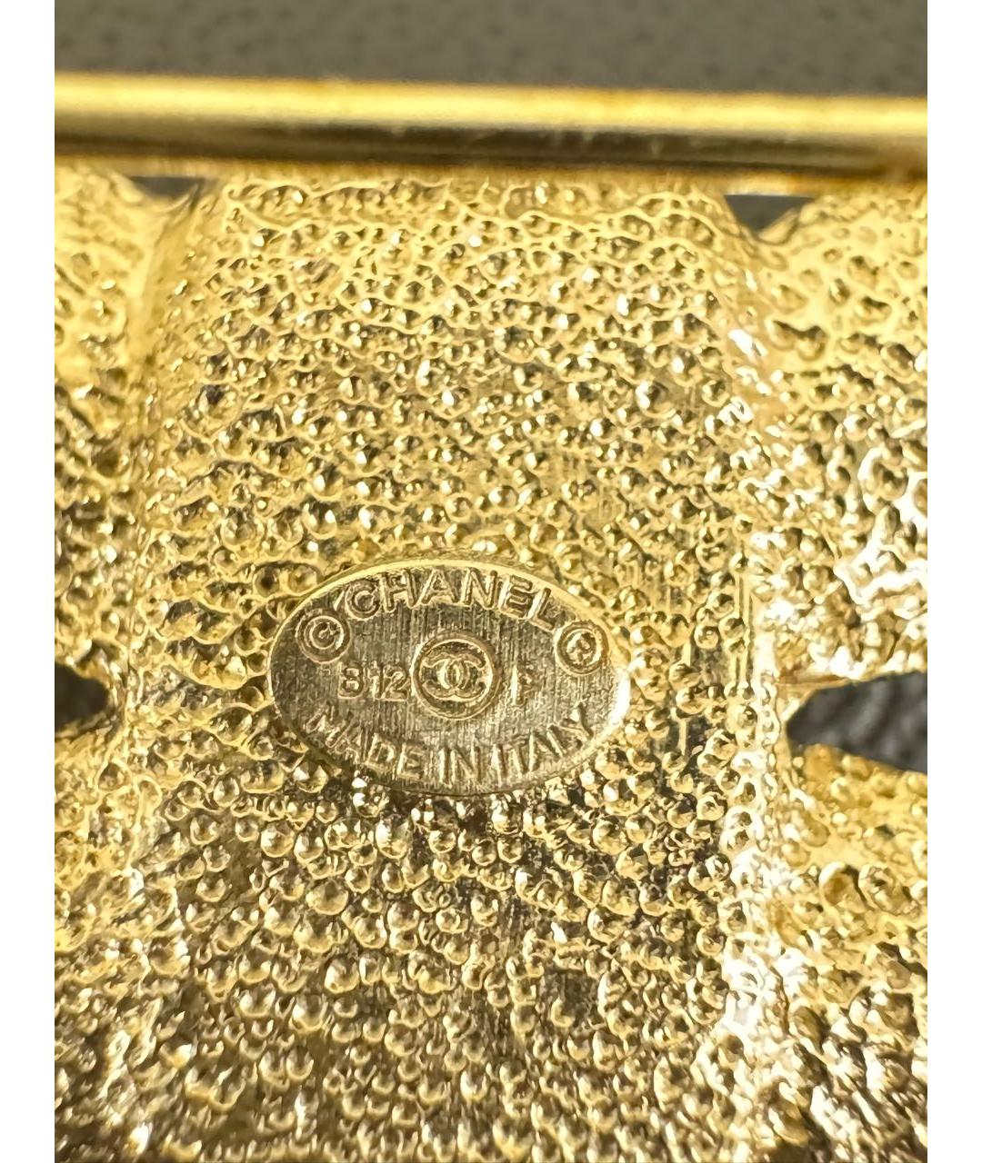 CHANEL Золотая металлическая булавка / брошь, фото 6