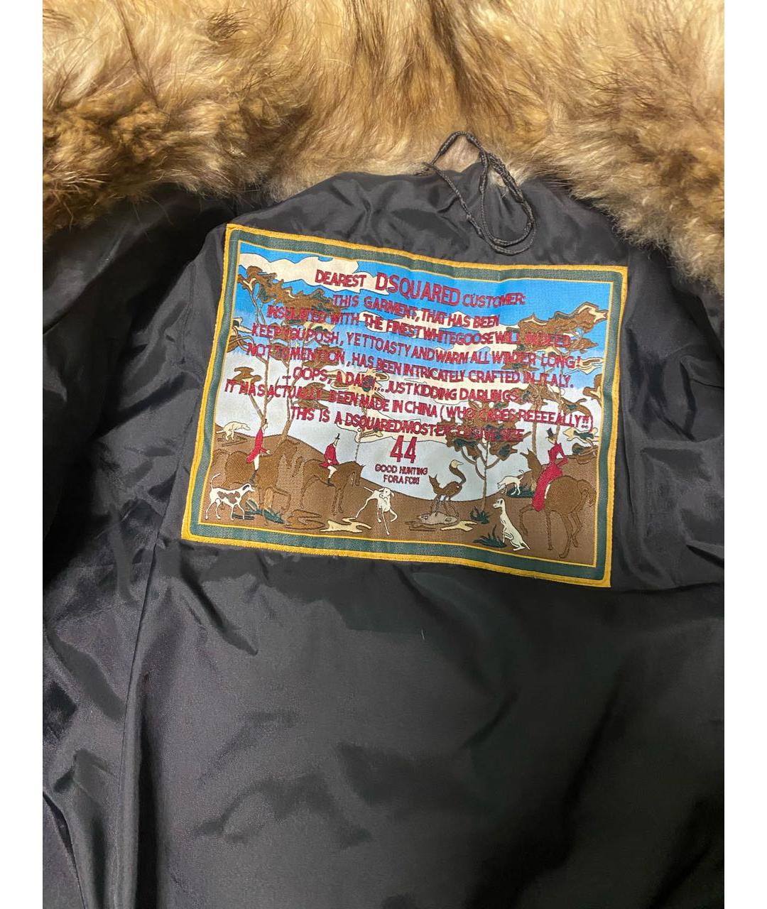 DSQUARED2 Черный полиамидовый пуховик, фото 4