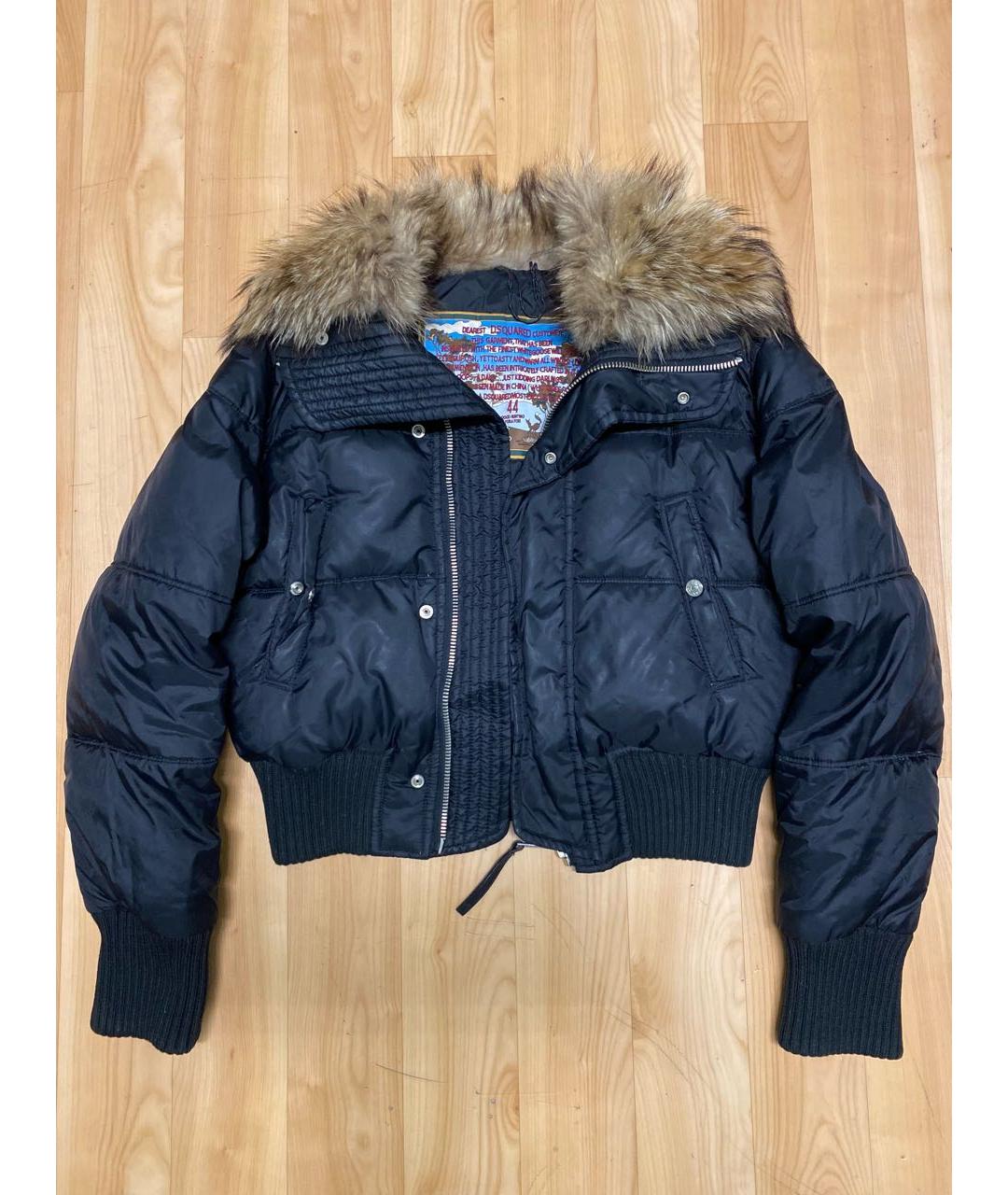 DSQUARED2 Черный полиамидовый пуховик, фото 7