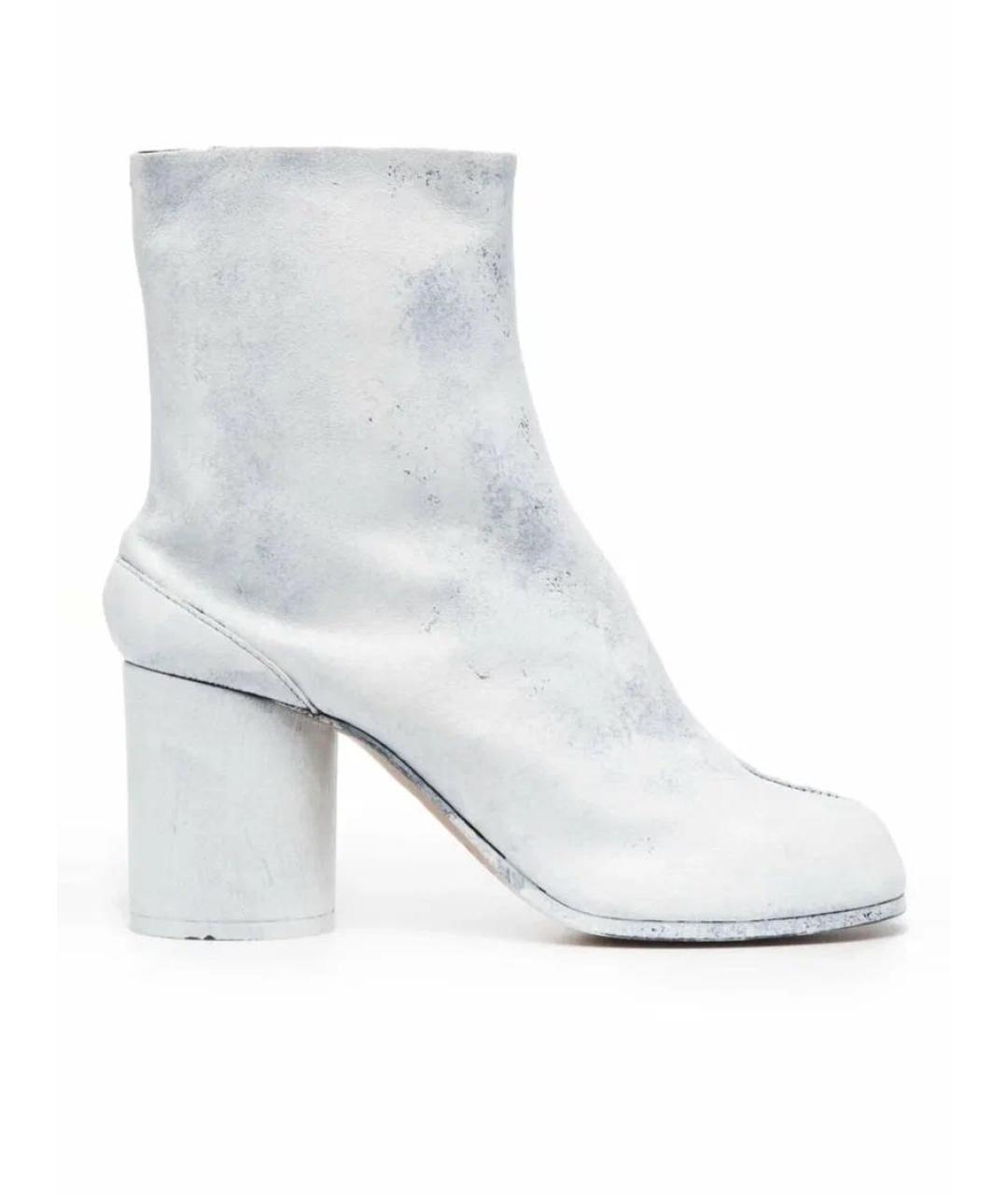 MM6 MAISON MARGIELA Белые кожаные ботильоны, фото 1