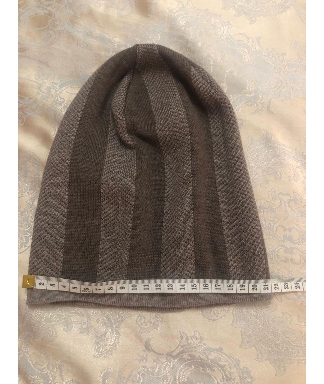 FENDI Коричневая шерстяная шапка, фото 7