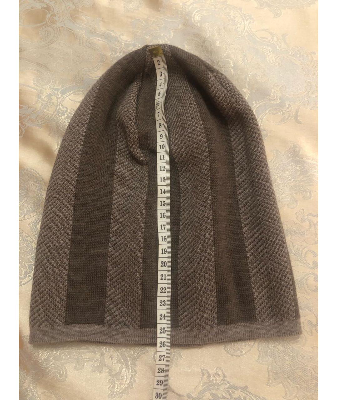 FENDI Коричневая шерстяная шапка, фото 6