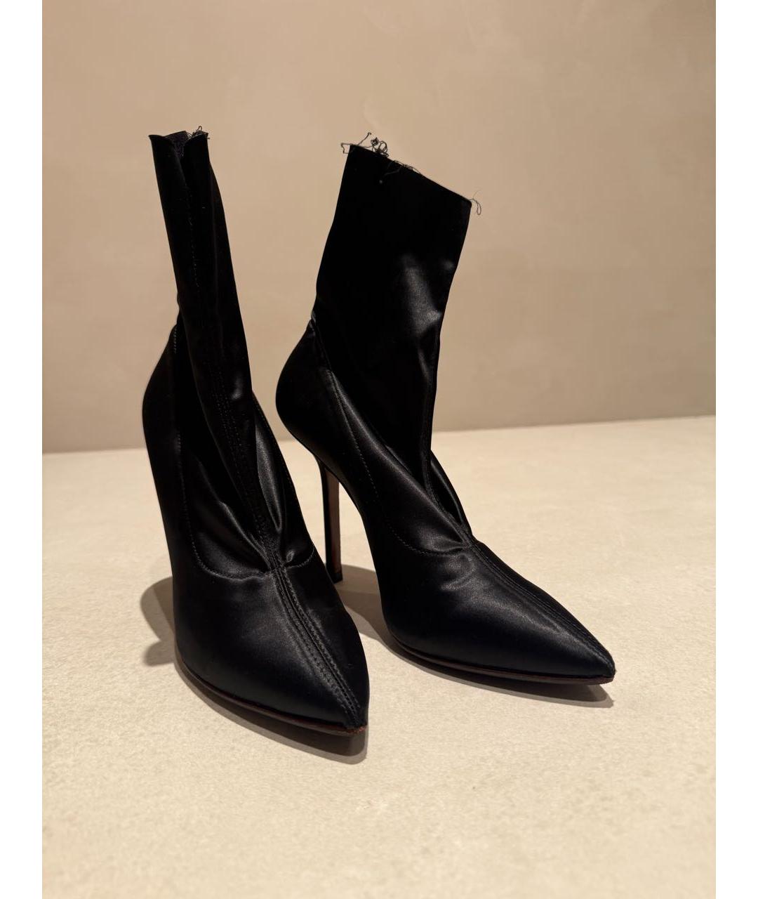 VETEMENTS Черные текстильные ботильоны, фото 6