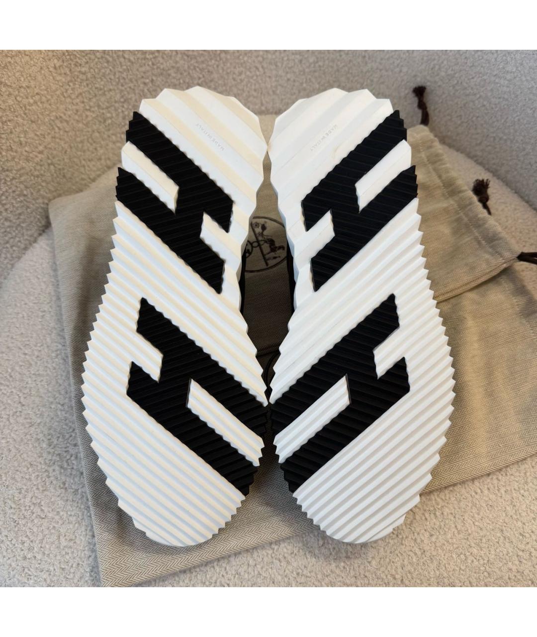 HERMES Черные кожаные низкие кроссовки / кеды, фото 5