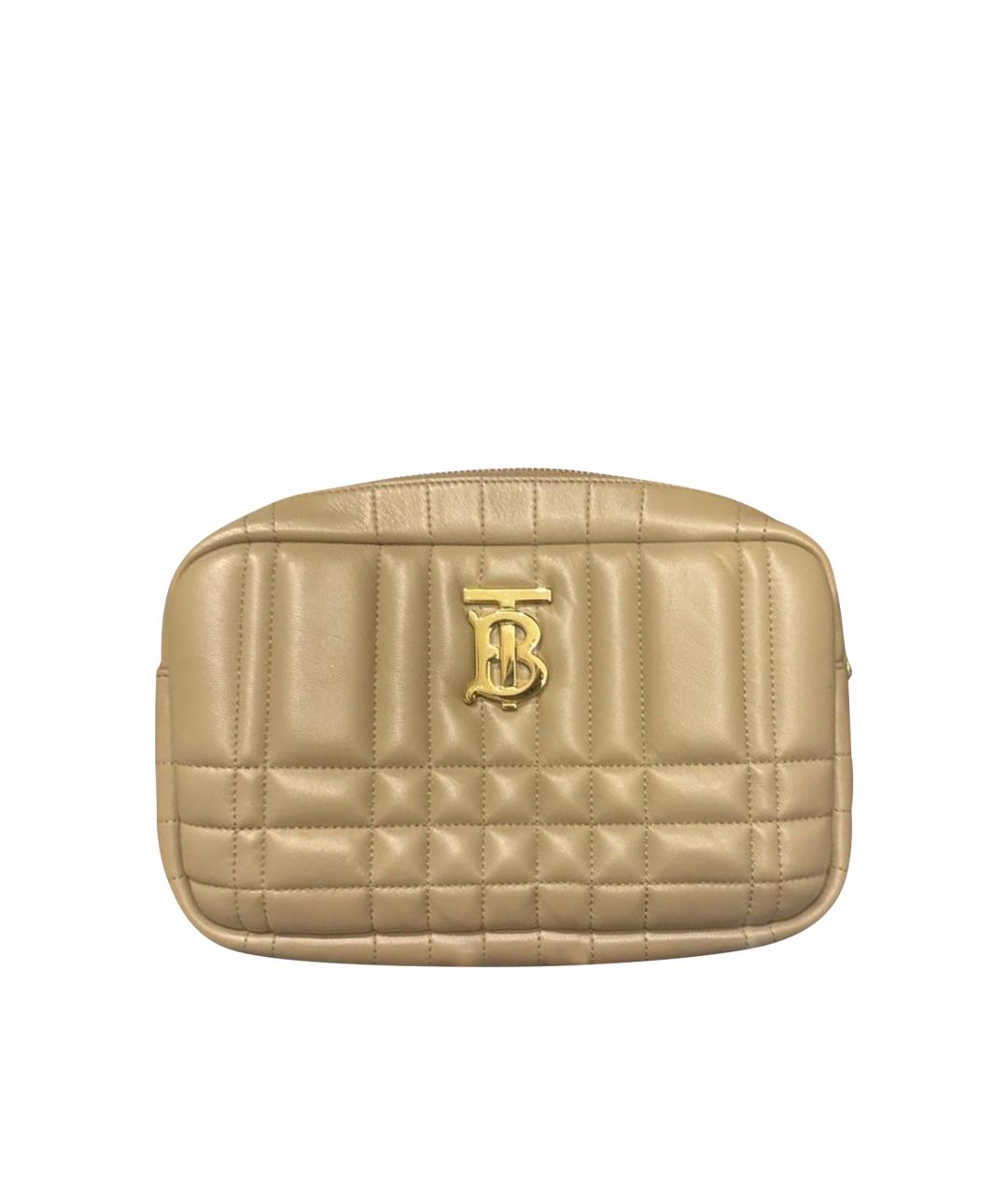 BURBERRY Бежевая кожаная сумка через плечо, фото 1