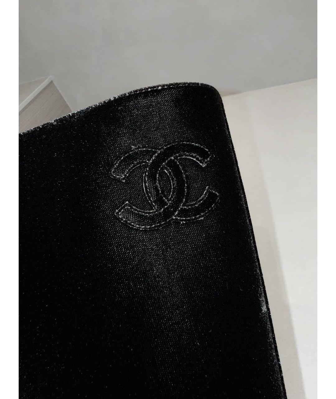 CHANEL Черные бархатные сапоги, фото 4