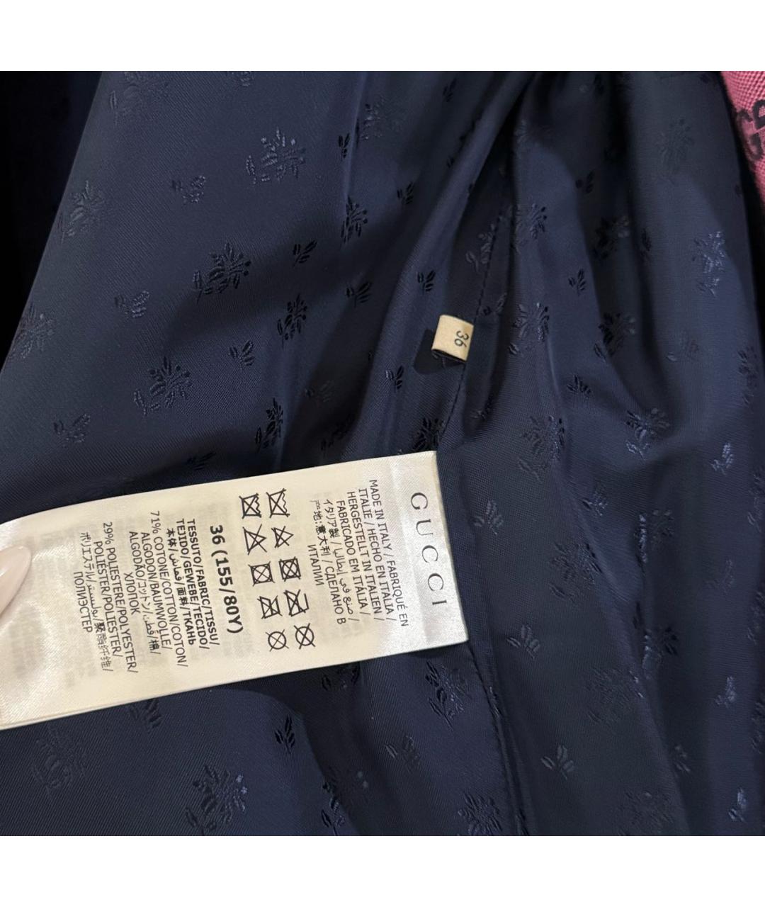 GUCCI Розовое хлопковое пальто, фото 6