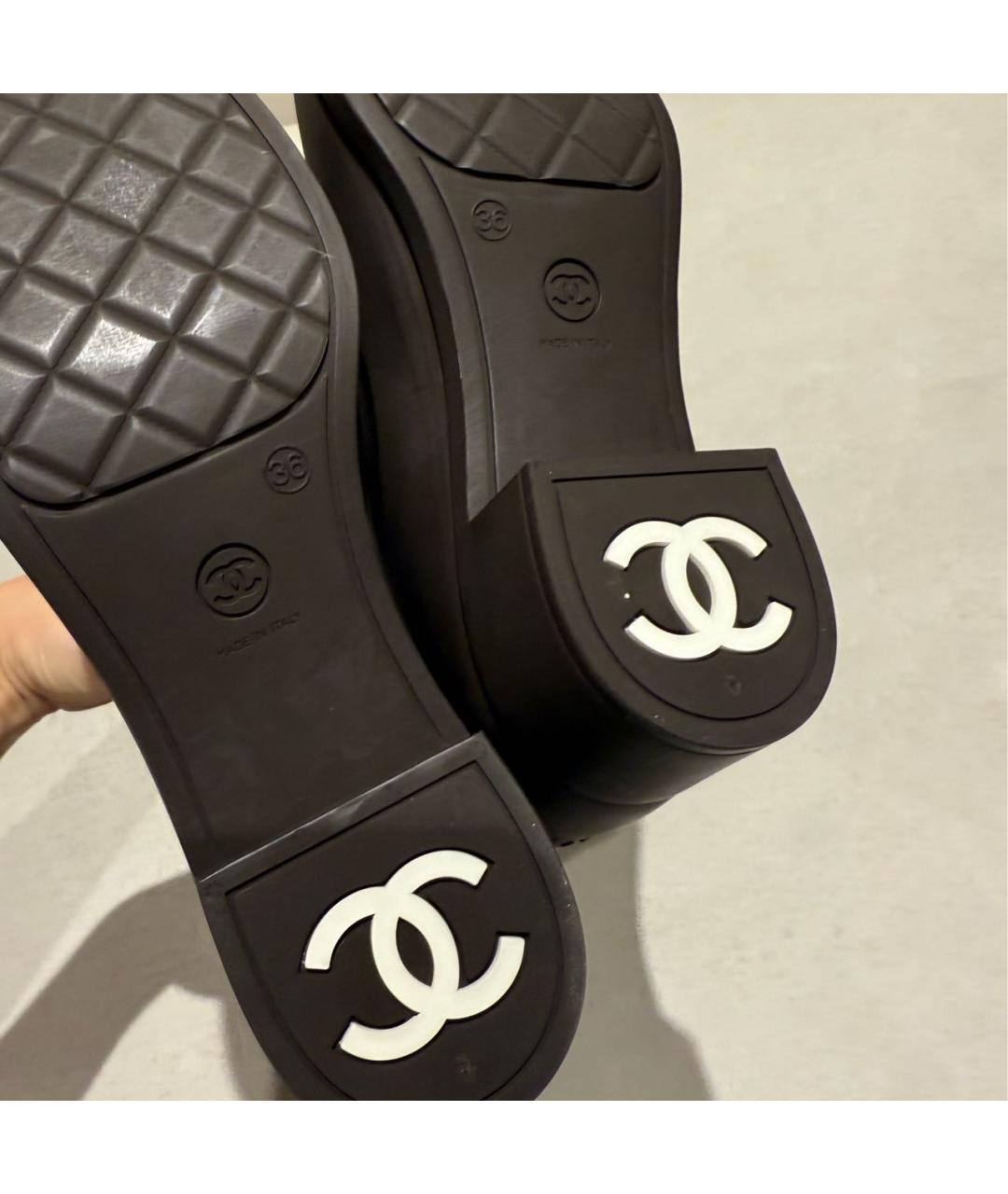 CHANEL Коричневые сапоги, фото 4