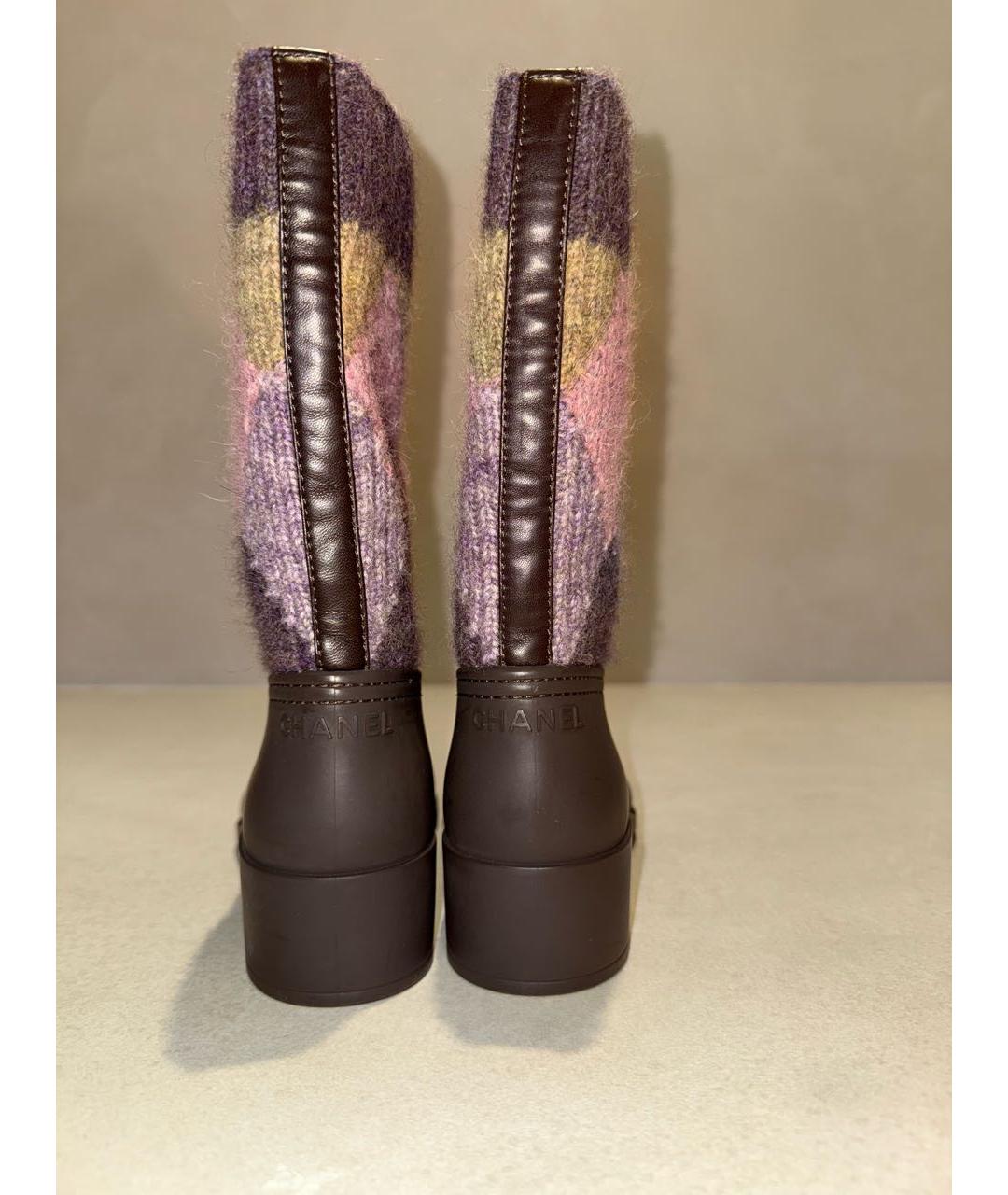 CHANEL Коричневые сапоги, фото 3