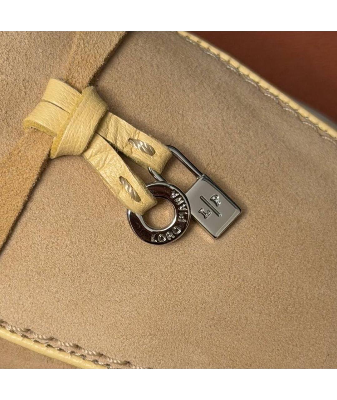 LORO PIANA Бежевые кожаные лоферы, фото 3