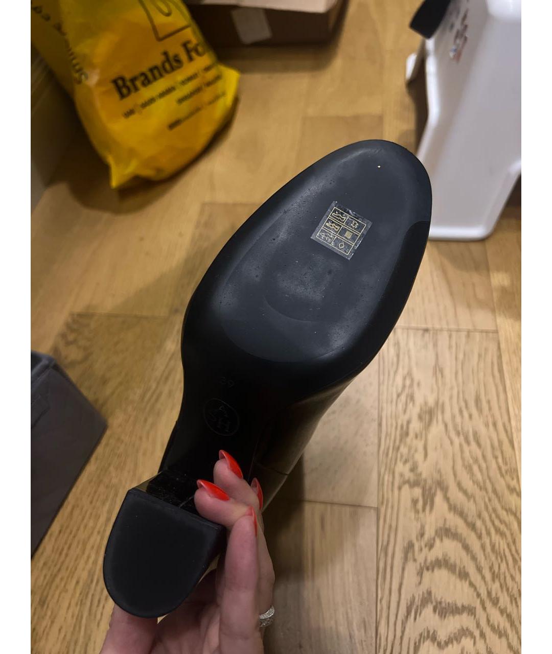 ASH Черные полусапоги из лакированной кожи, фото 6