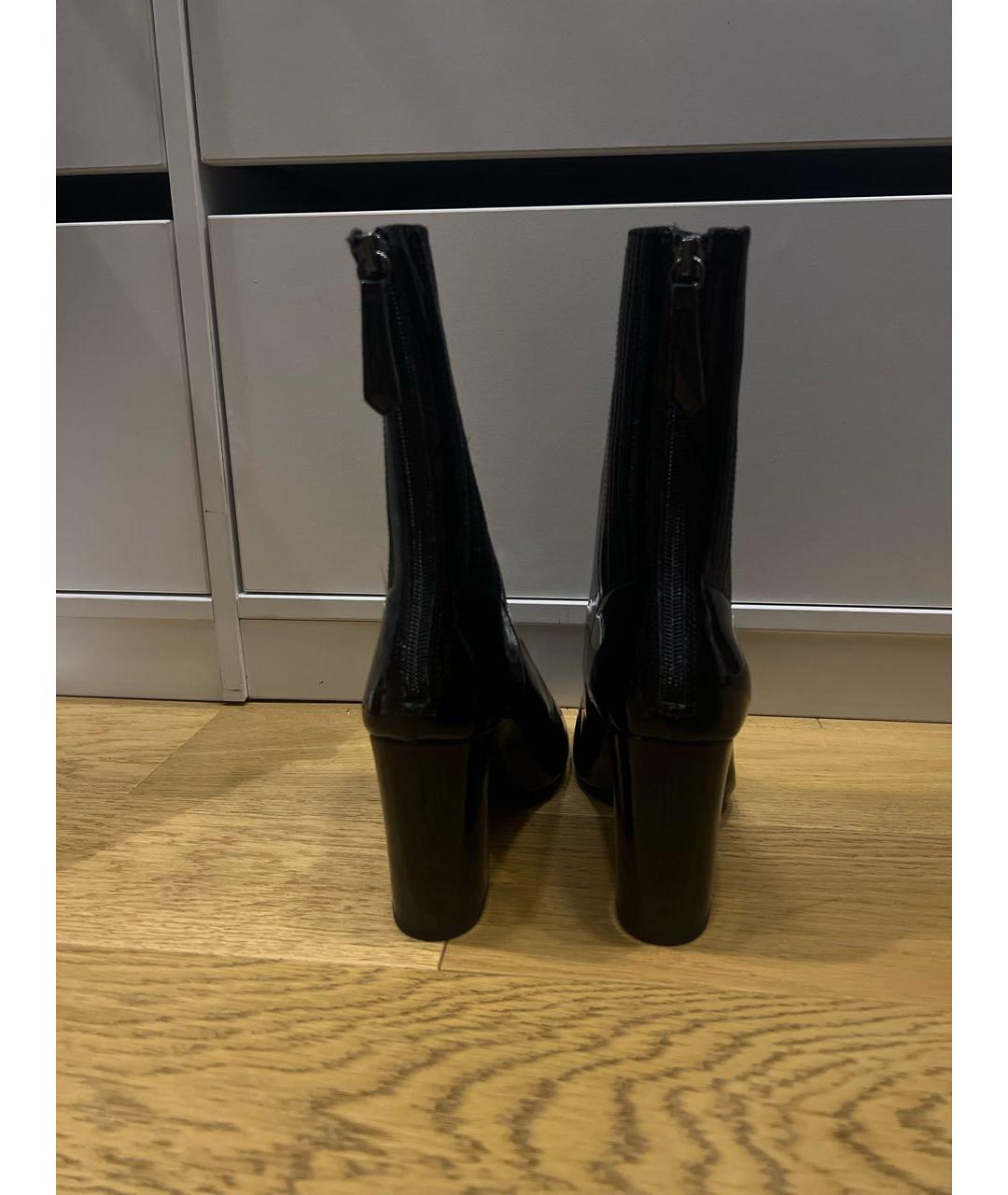 ASH Черные полусапоги из лакированной кожи, фото 4