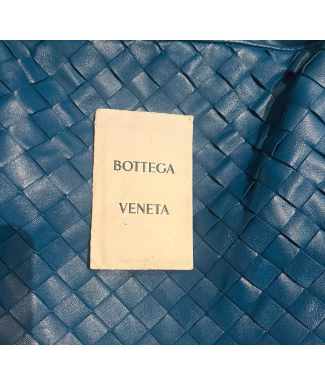BOTTEGA VENETA Синяя кожаная сумка тоут, фото 4